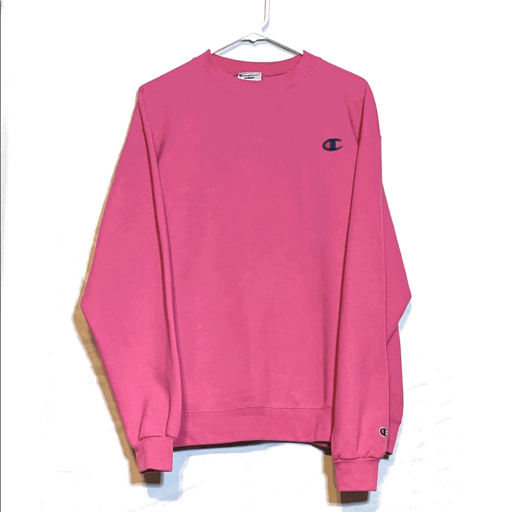 NEON PINK CHAMPION CREWNECK HOODIE 💘